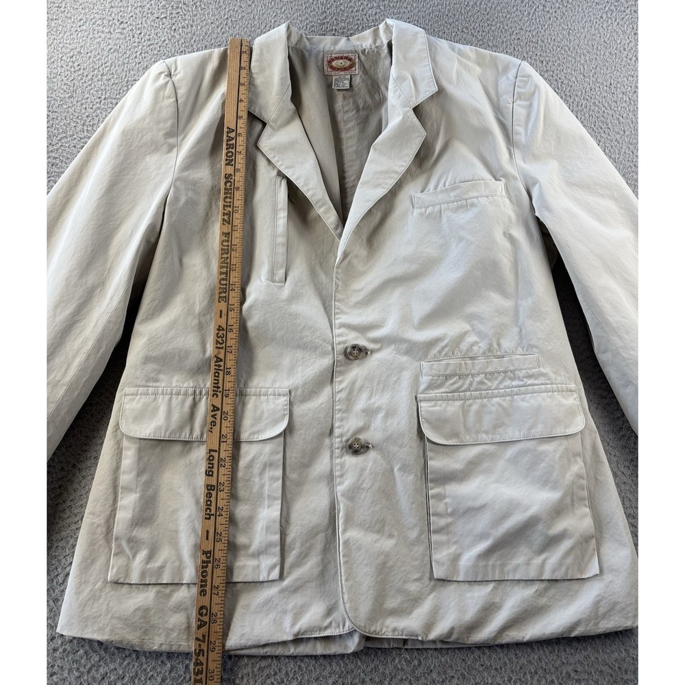 Vintage Banana Republic Safari Blazer Mens 44 Chore Coat Bush Khaki Field - Picture 5 of 16